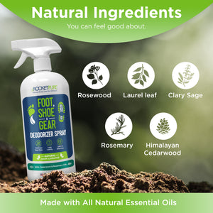 32oz Natural Foot & Shoe Deodorizer Spray - Cedarwood